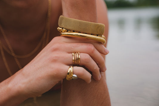 Two Tone Hug Ring image 1