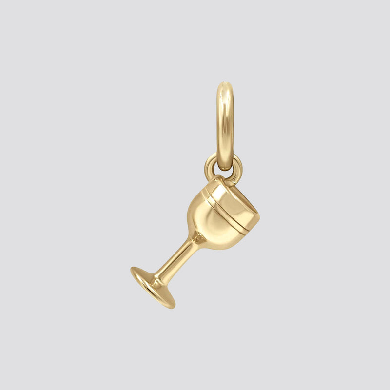 Glass of Wine Earring Charm image 0