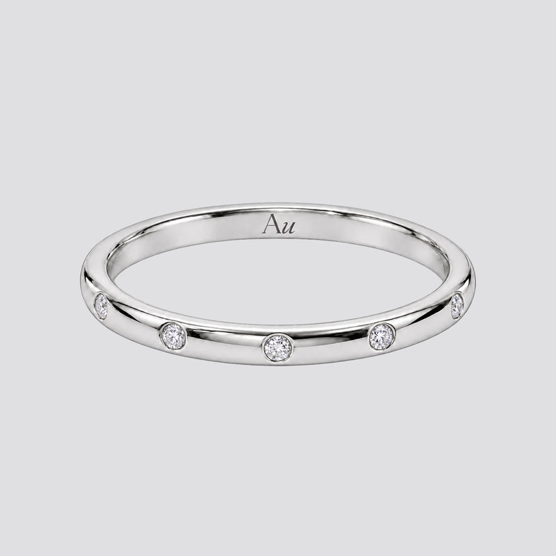 Ripple Dotted Stone Ring