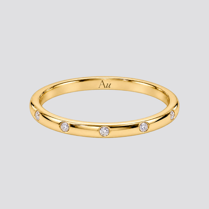Ripple Dotted Stone Ring