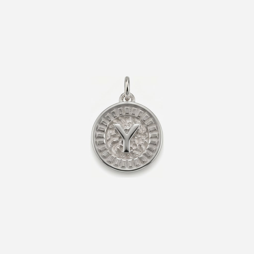 Coin Initial Y Silver