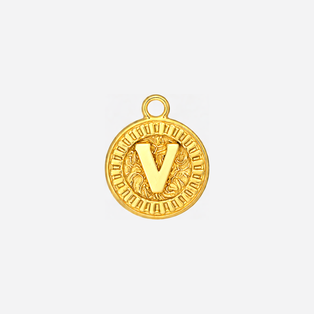 Coin Initial V Gold