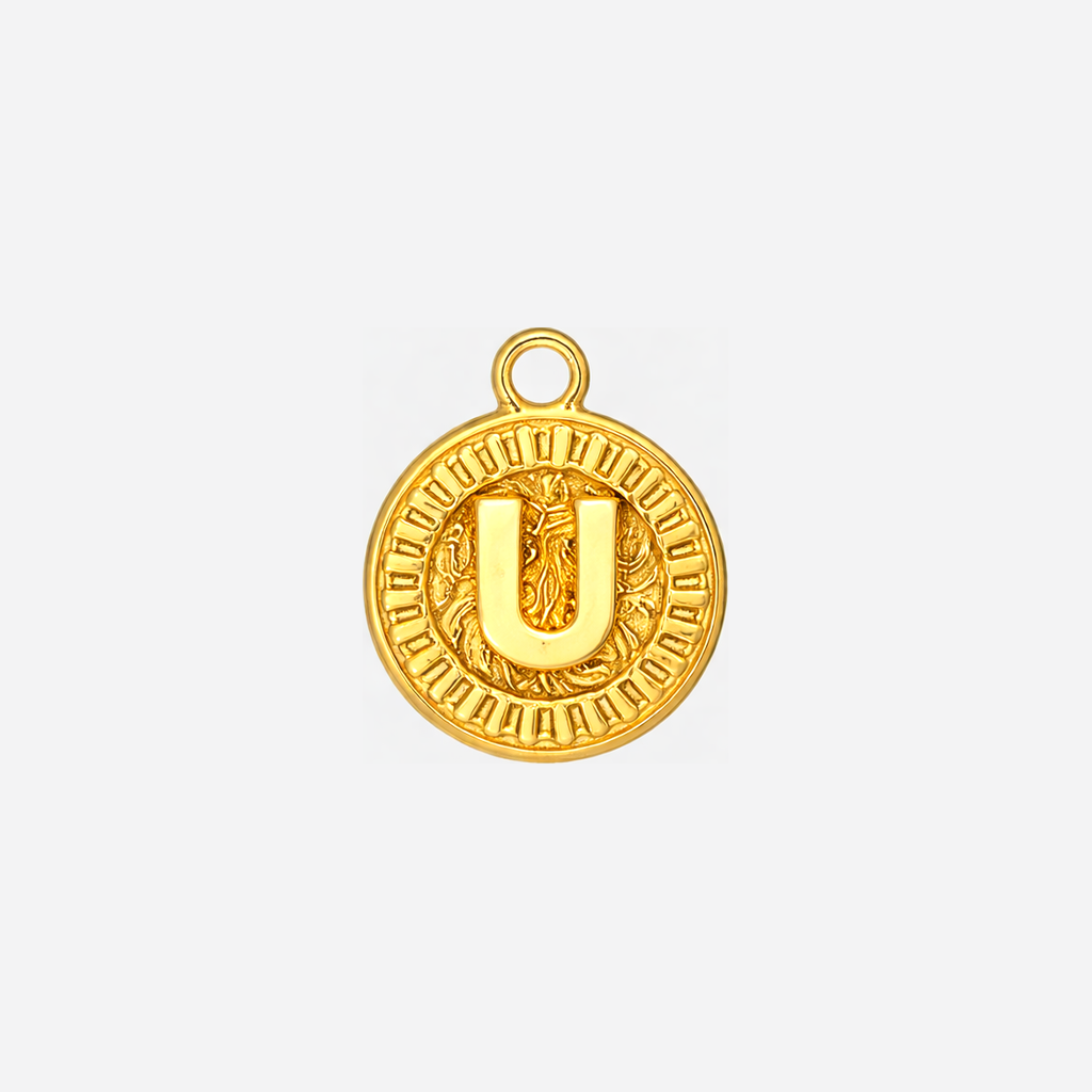 Coin Initial U Gold