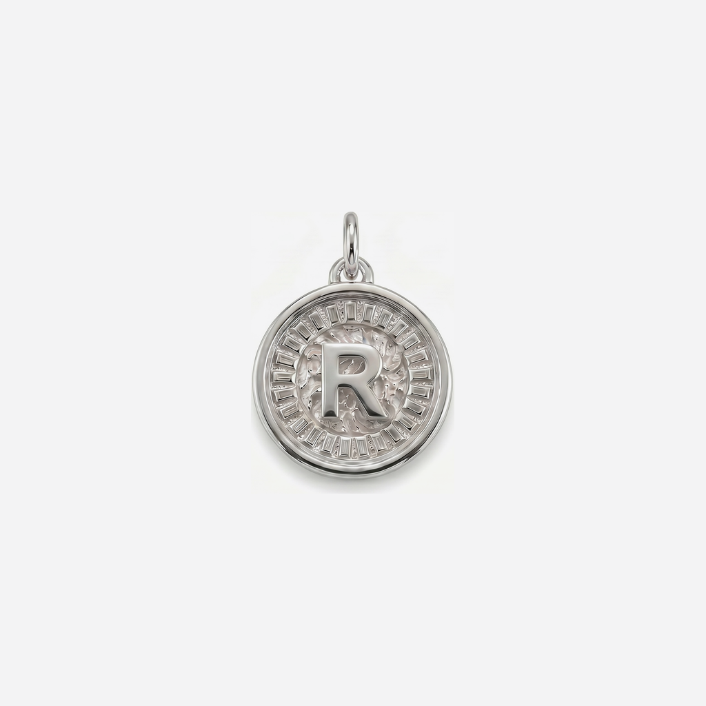 Coin Initial R Silver