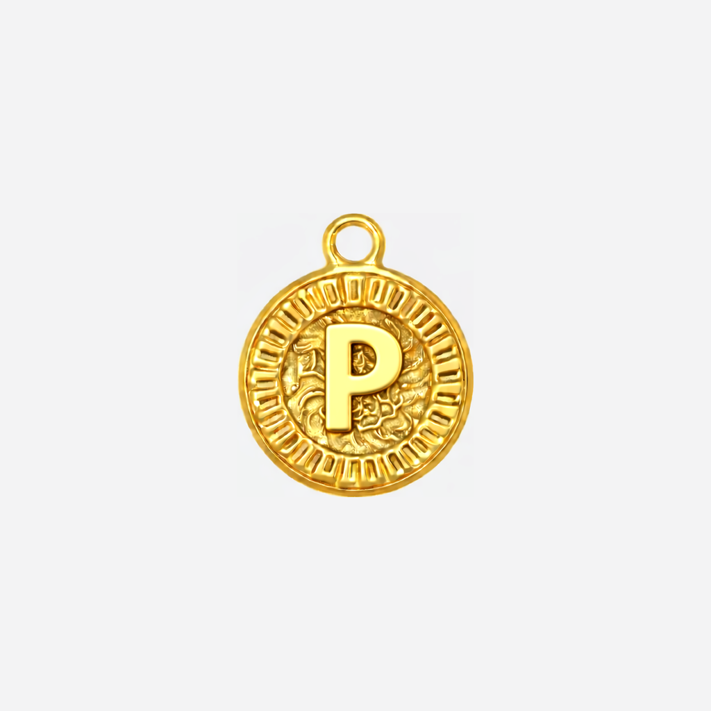 Coin Initial P Gold