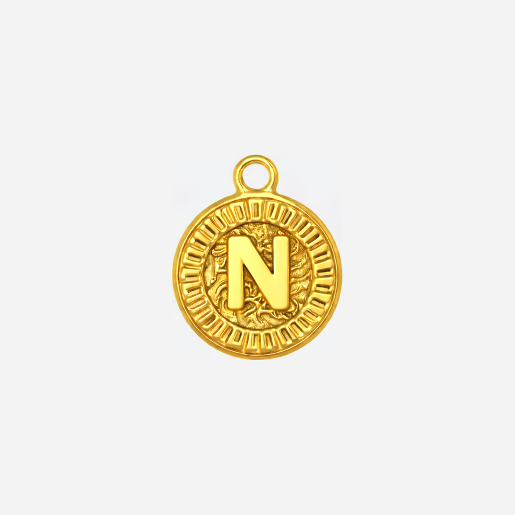 Coin Initial N Gold