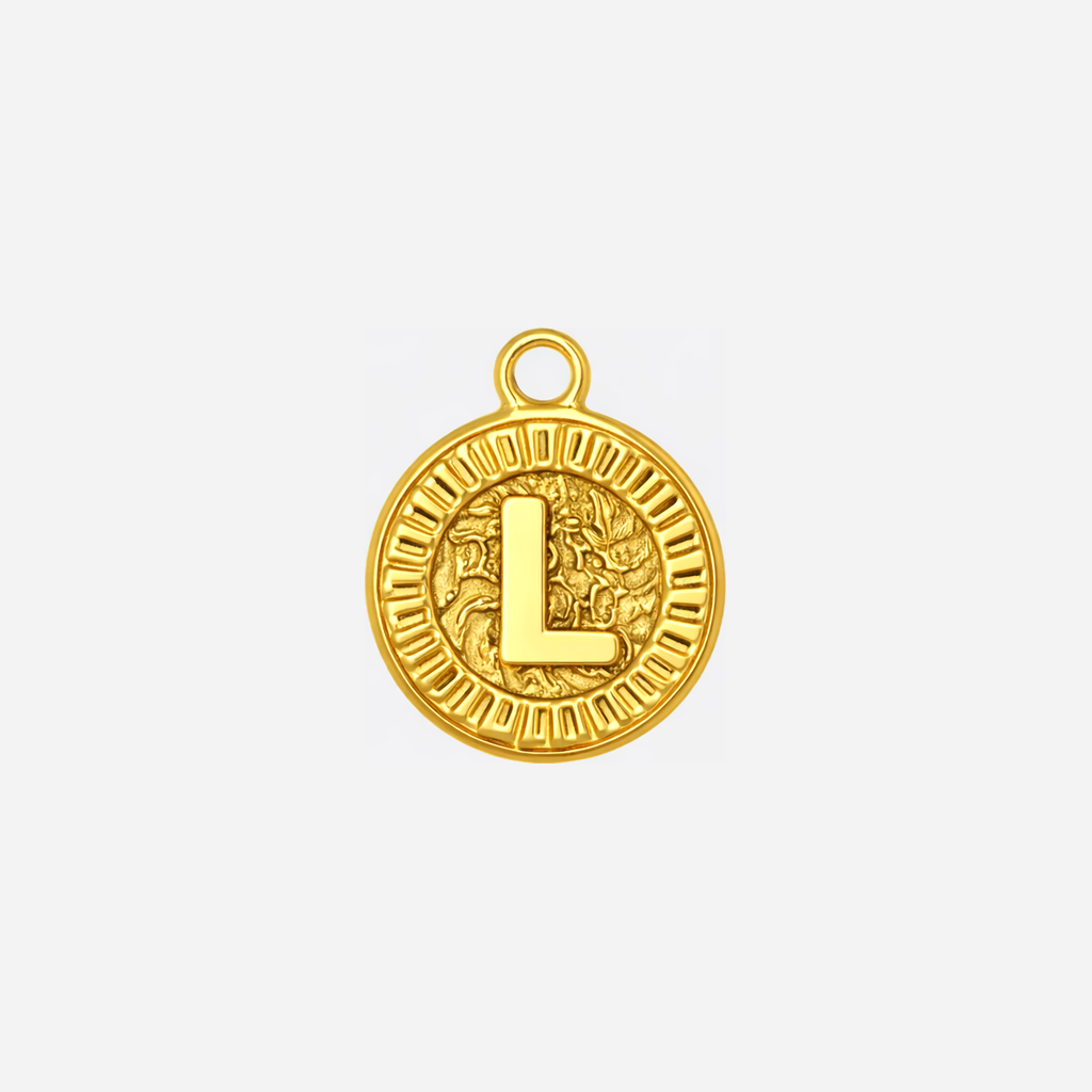 Coin Initial L Gold