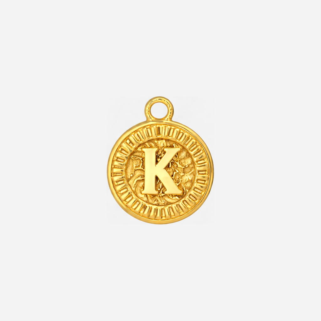 Coin Initial K Gold