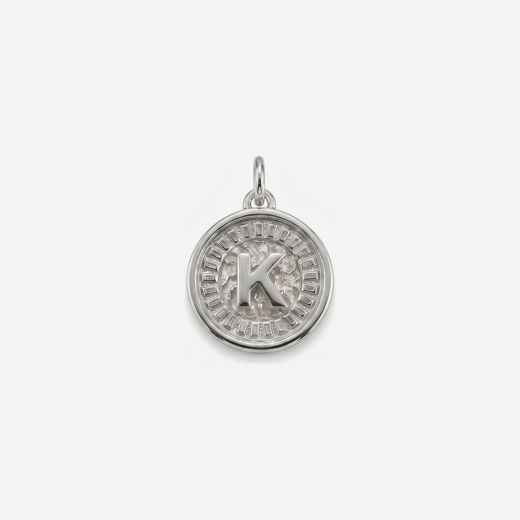 Coin Initial K Silver