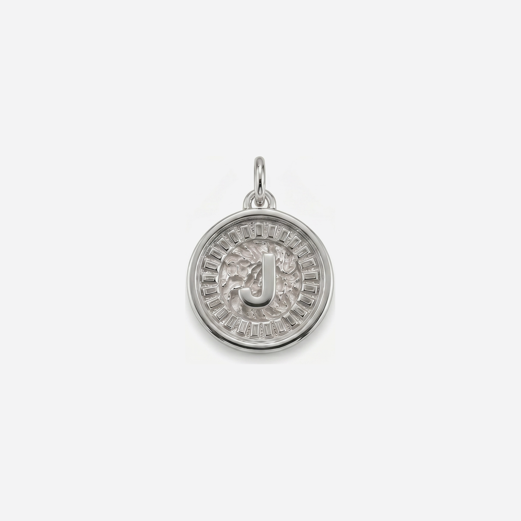 Coin Initial J Silver