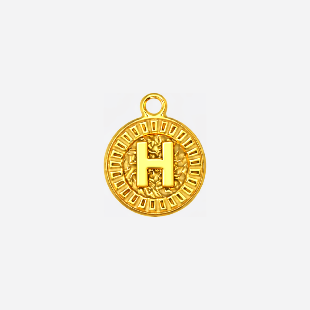 Coin Initial H Gold