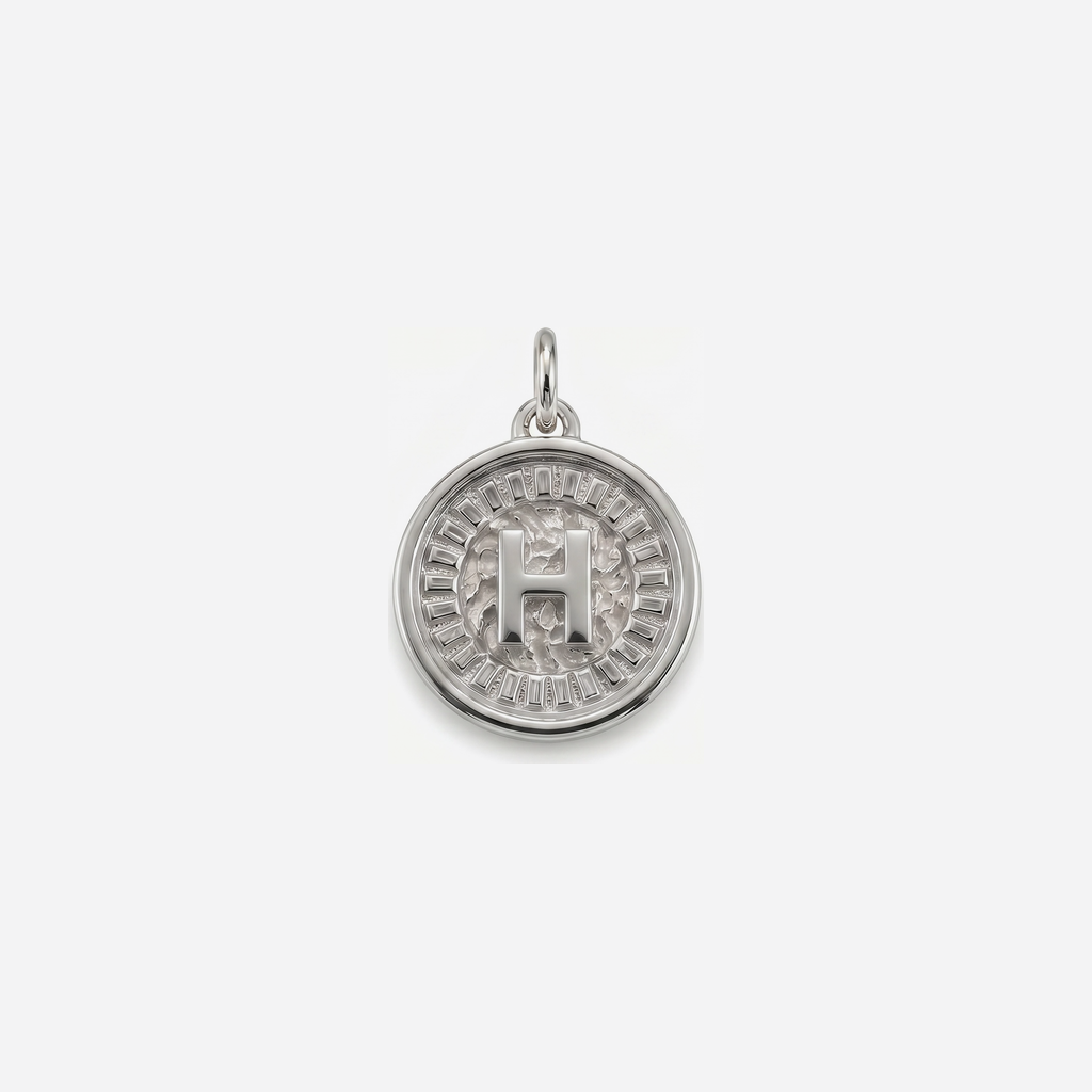 Coin Initial H Silver