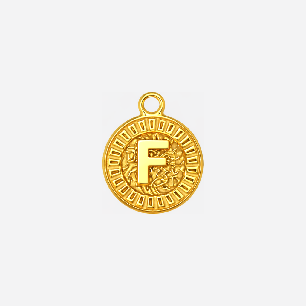 Coin Initial F Gold