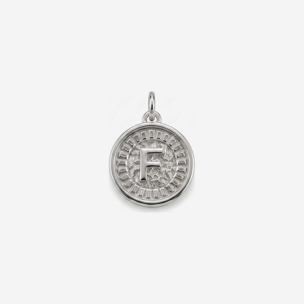 Coin Initial F Silver