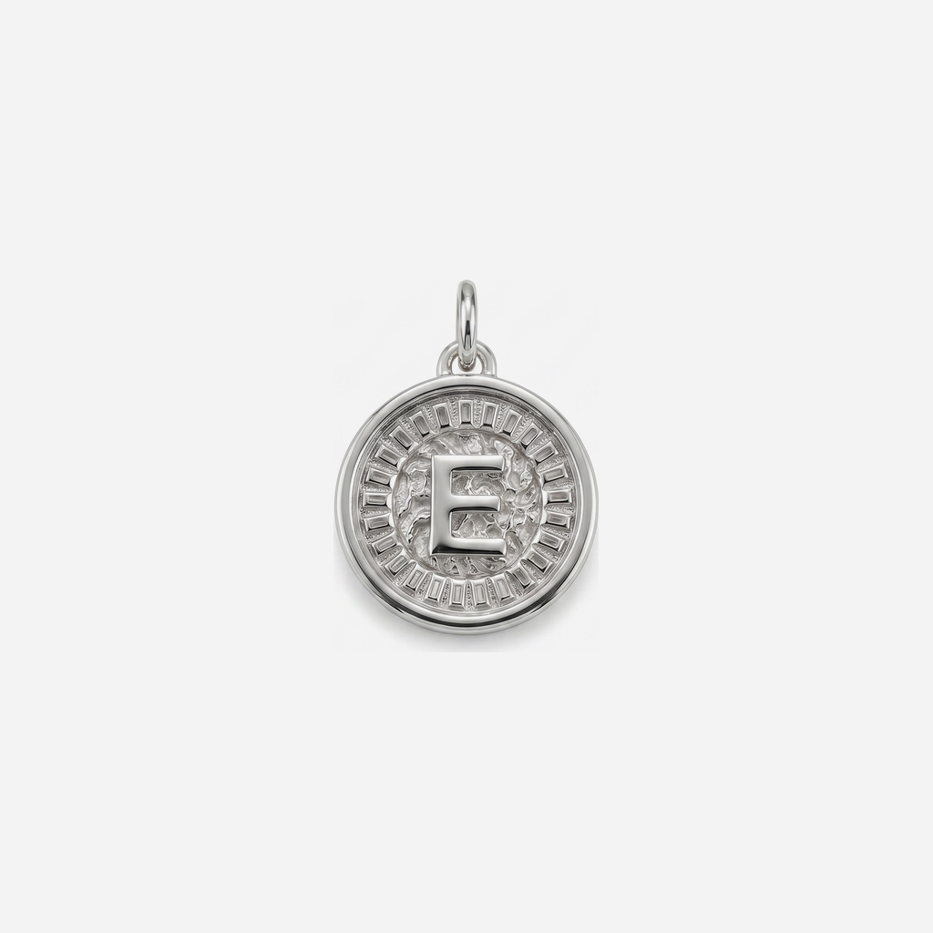 Coin Initial E Silver