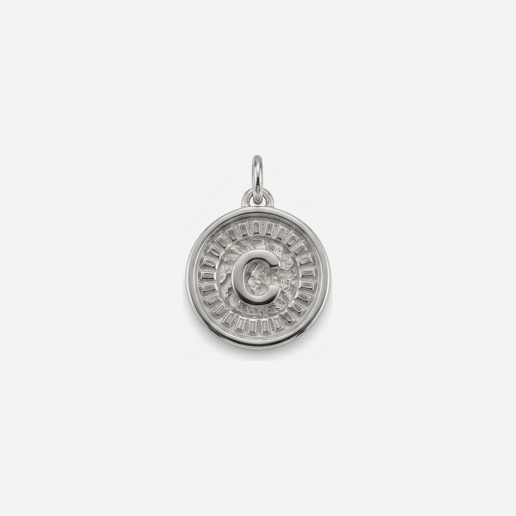 Coin Initial C Silver