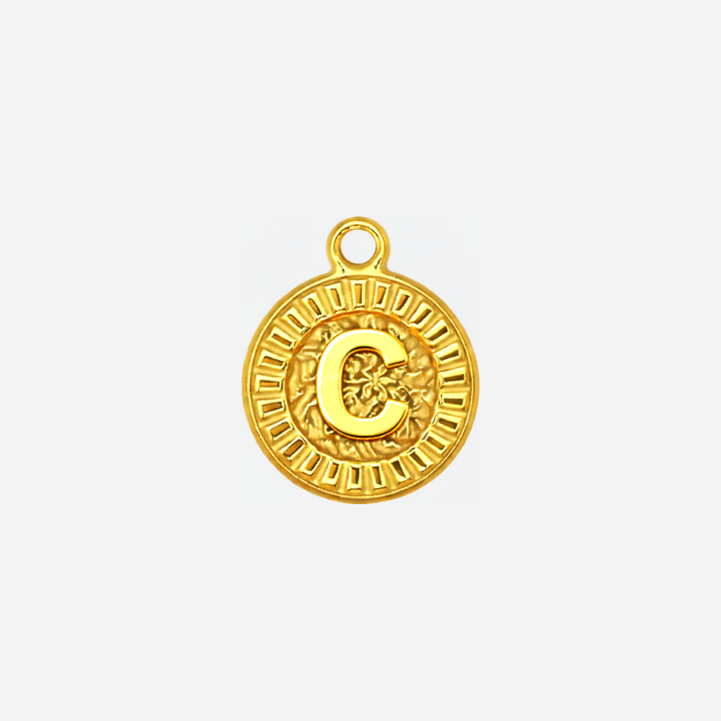 Coin Initial C Gold