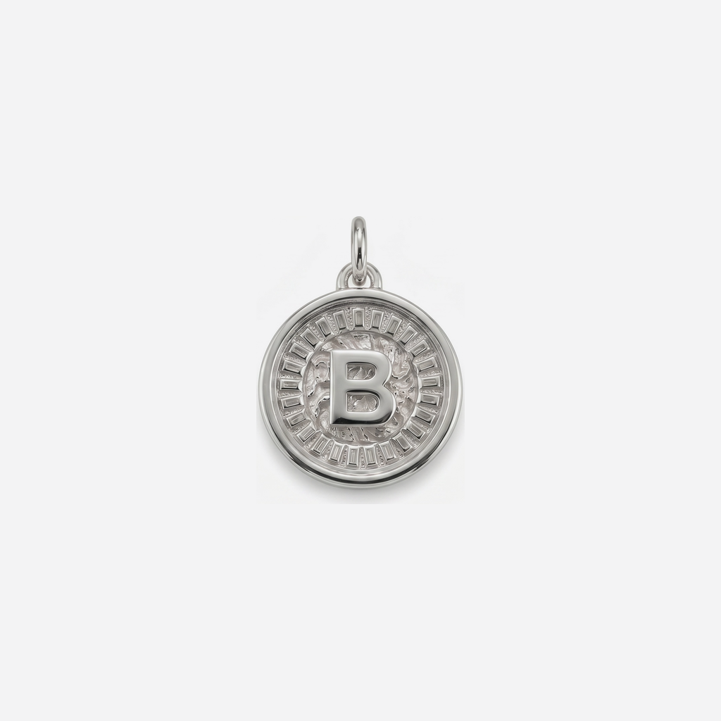 Coin Initial B Silver