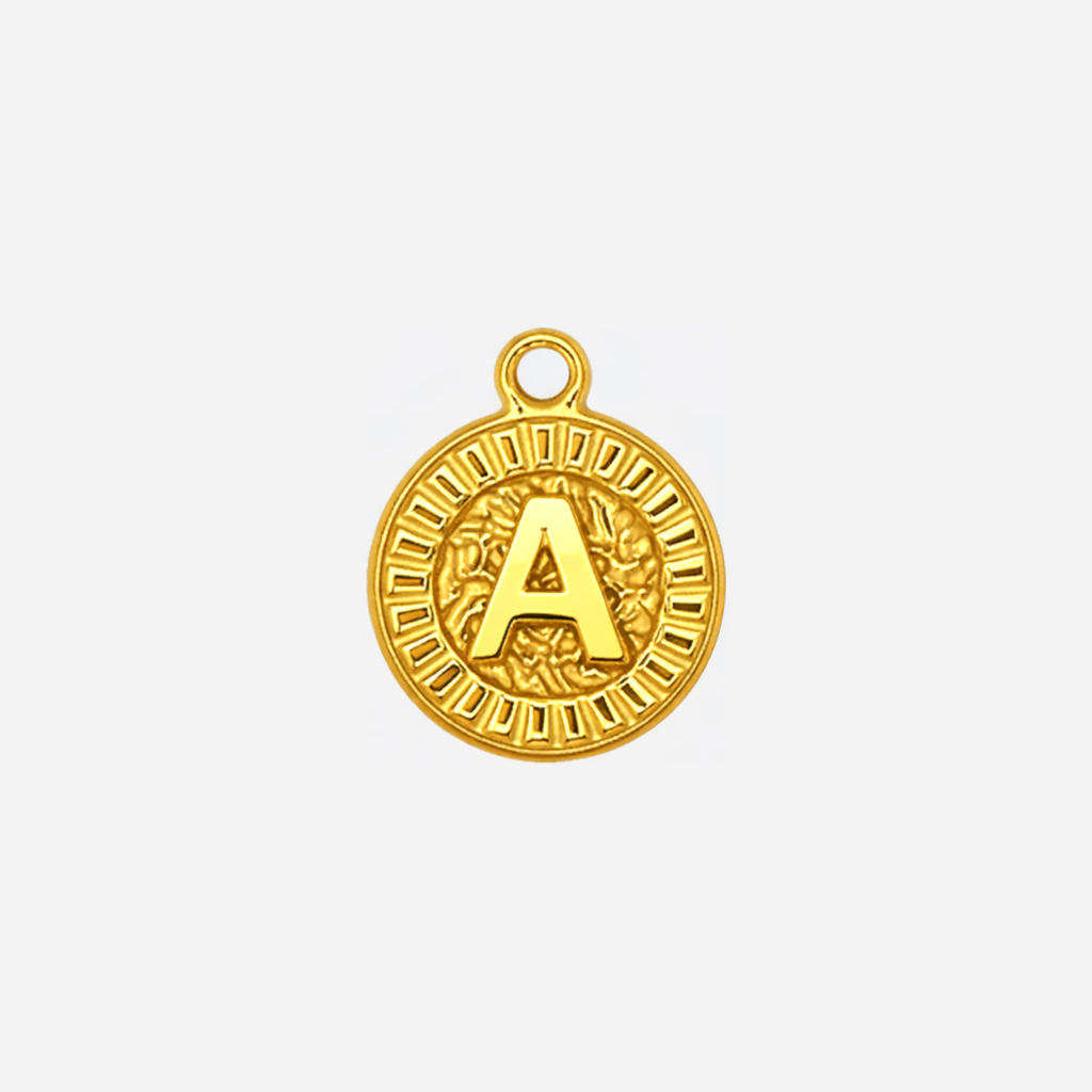 Coin Initial A Gold