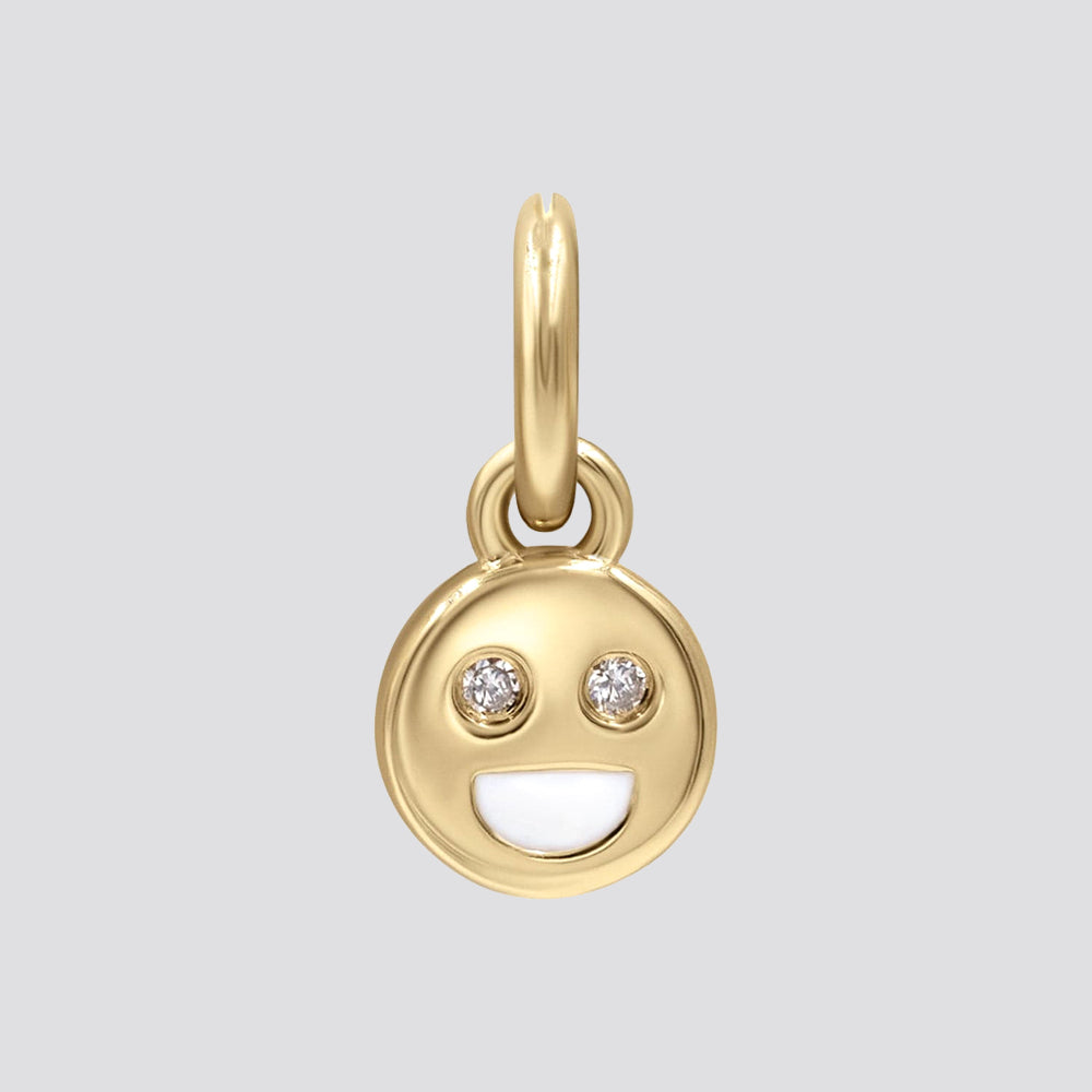 Happy Face Earring Charm image 0