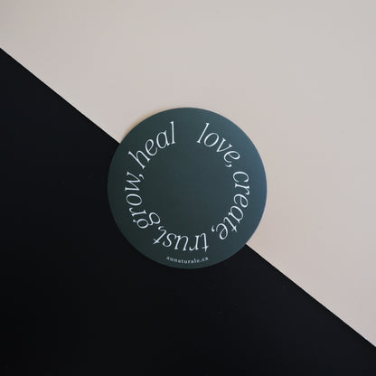 Love Create Trust Grow Heal Sticker image 0