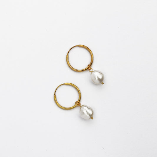 Pearl Drop Hoops image 0