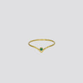 V Birthstone Band Ring