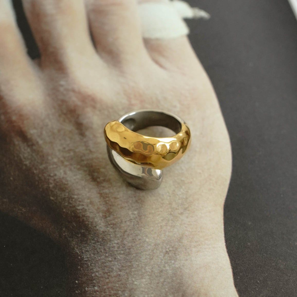Two Tone Hug Ring image 2