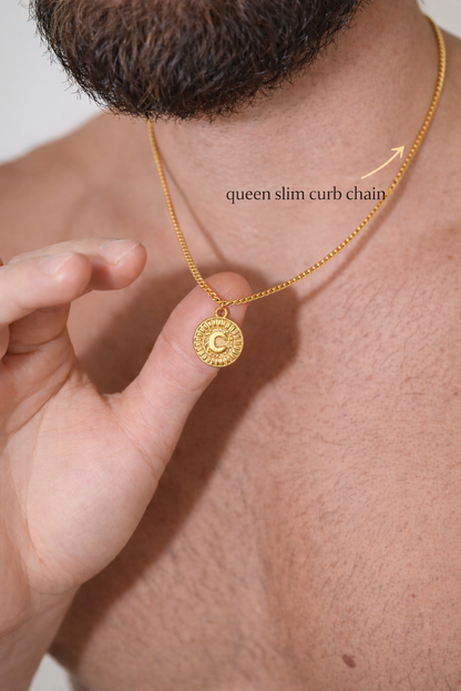 Signature Coin Initial Necklace