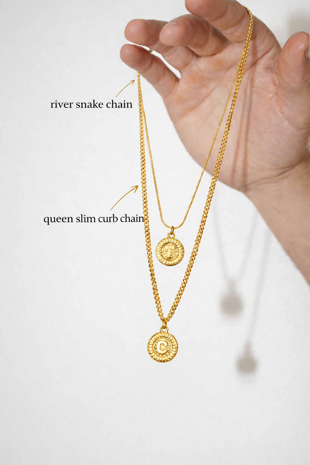 Signature Coin Initial Necklace