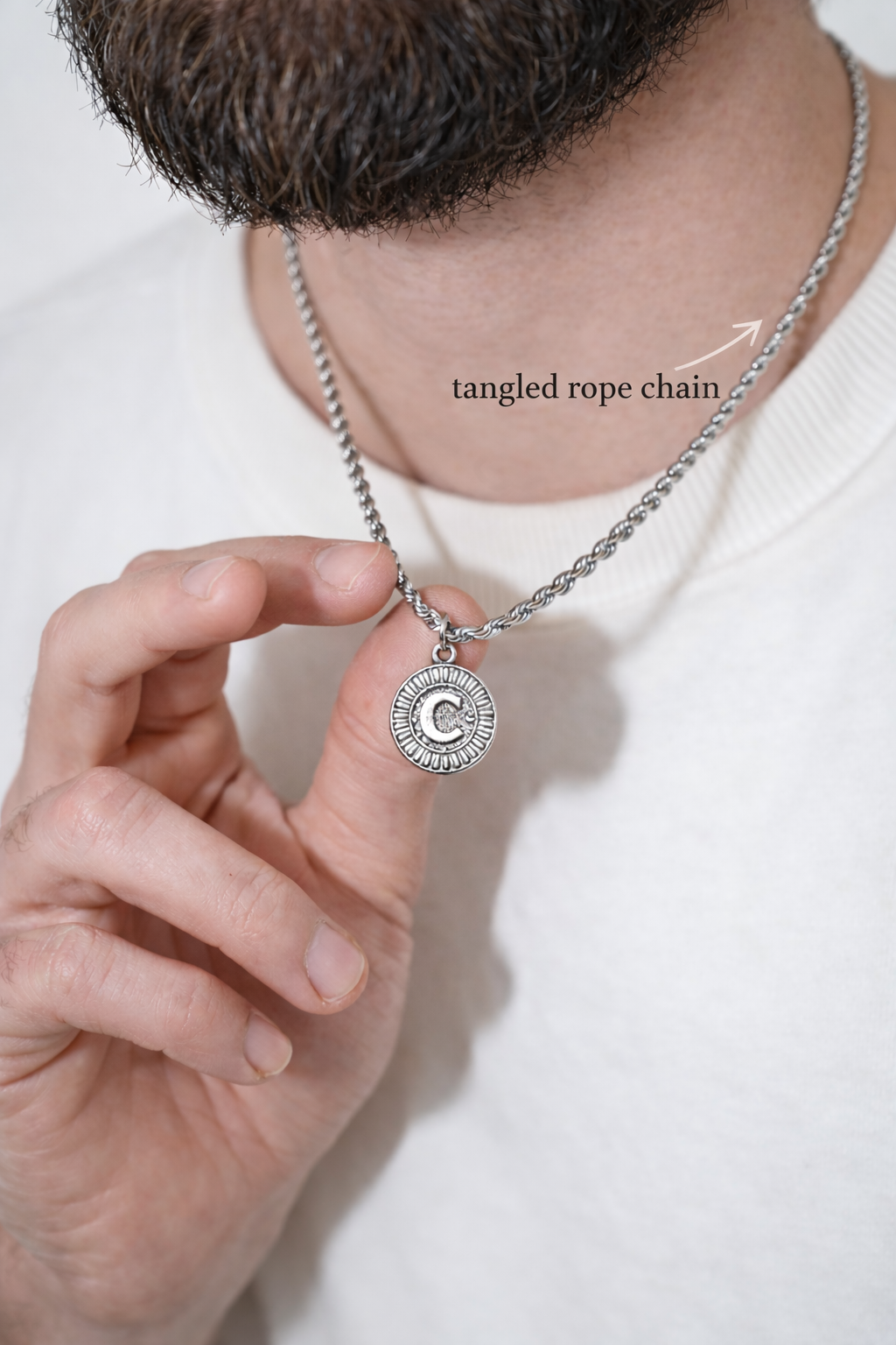 Signature Coin Initial Necklace