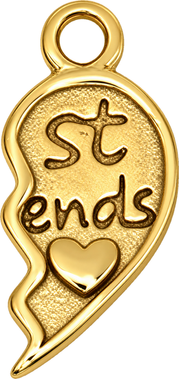 Best friend heart   right side charm