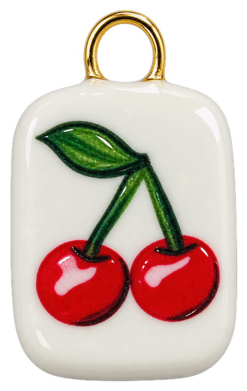 C&C Cherry Tile charm Gold
