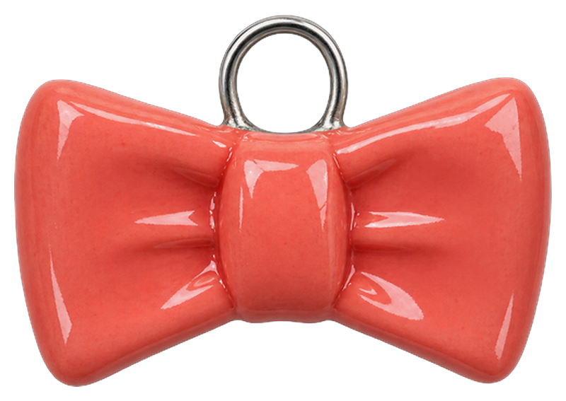 C&C Pink Bow charm Silver