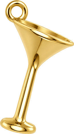 Martini glass charm