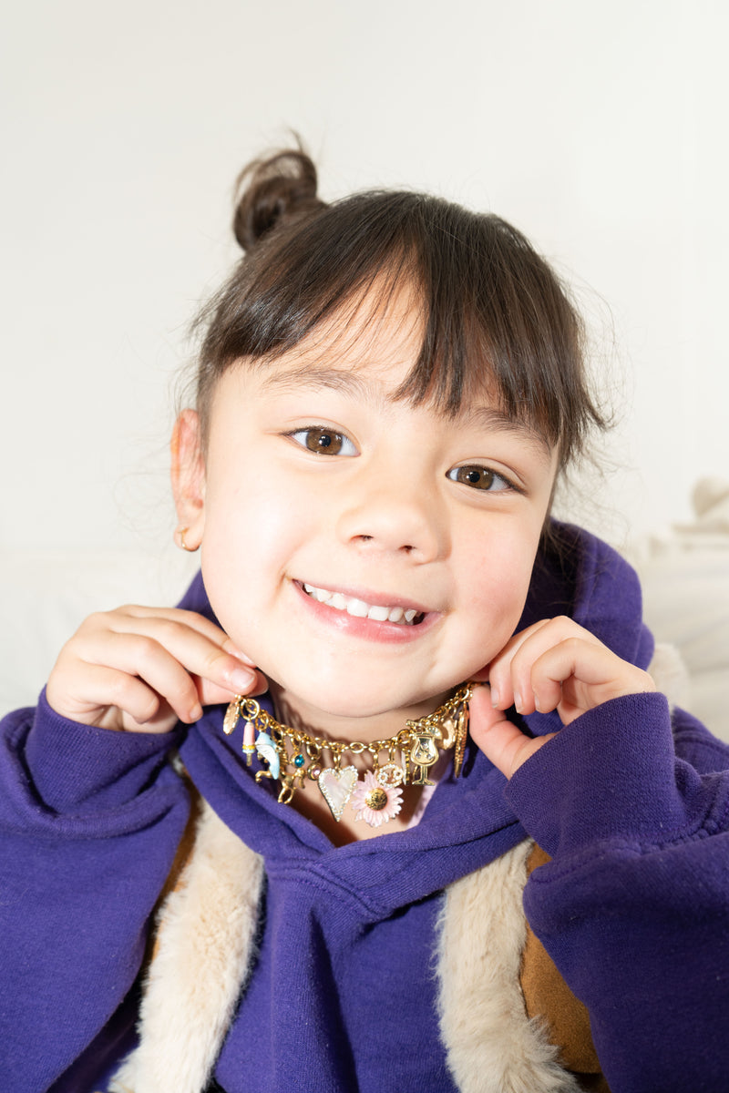 Charmed by AU charm bar workshop at The Cubby — custom charm necklace being made