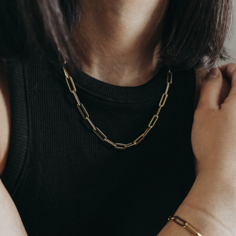 Paperclip Link Chain Necklace image 0