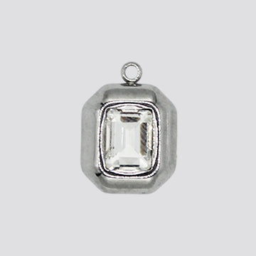 THICK SQUARE GEM charm
